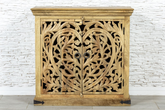 Antique Indian Jali Hand Carved Solid Wooden Vanity 97x40x94cm A090  -